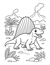 Dimetrodon Sail coloring page