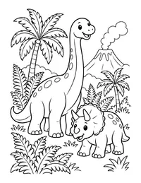 Prehistoric Jungle coloring page