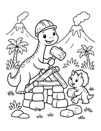 Dino Builder coloring page