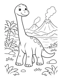 Baby Brachiosaurus coloring page