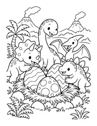 Dino Egg Collection coloring page
