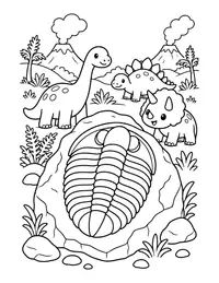 Trilobite Fossil coloring page