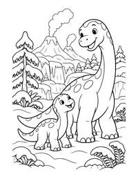 Dino Snowy Ice Age coloring page
