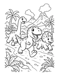 Dino Race coloring page