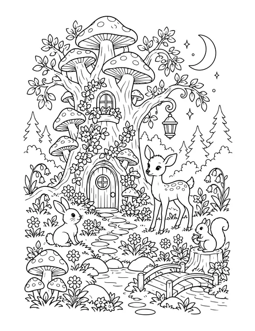 Enchanted Forest coloring page