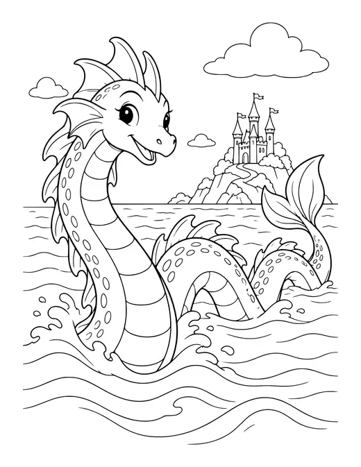 Sea Serpent coloring page