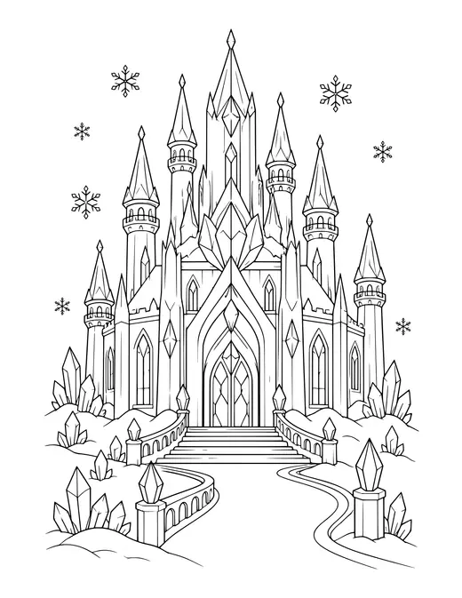 Ice Queen Palace coloring page