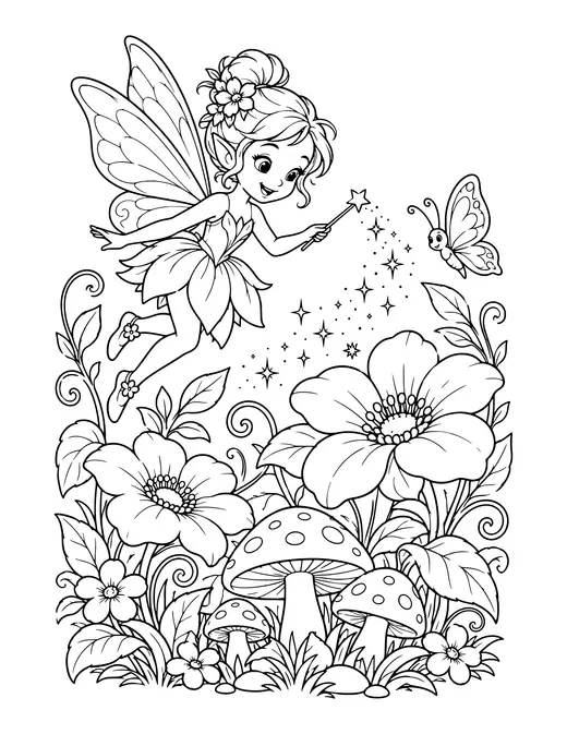 Pixie Dust Garden coloring page