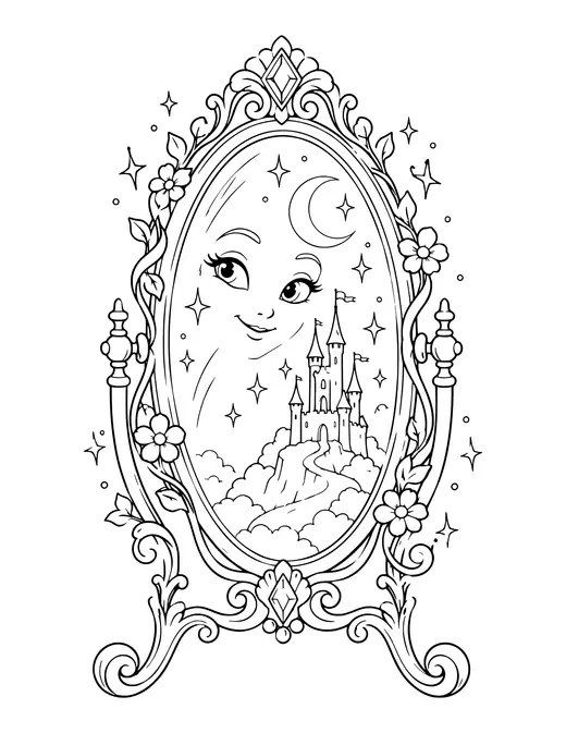 Enchanted Mirror coloring page