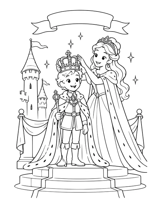 Royal Coronation coloring page
