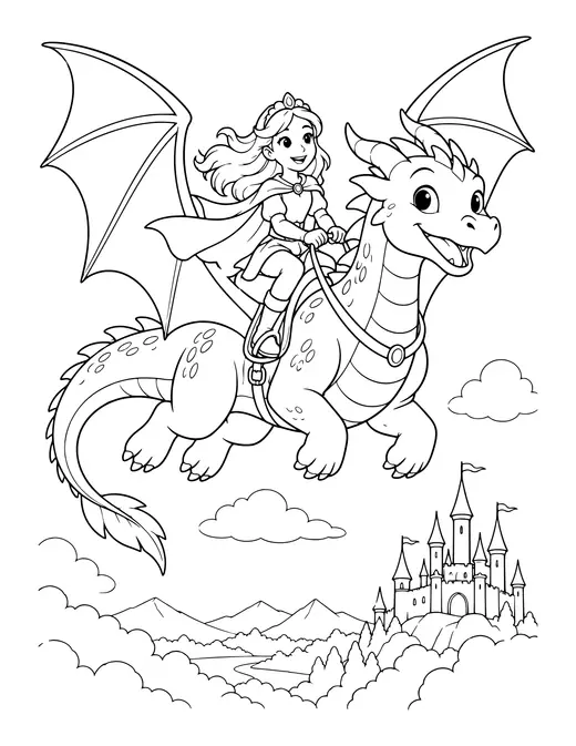 Dragon Rider coloring page