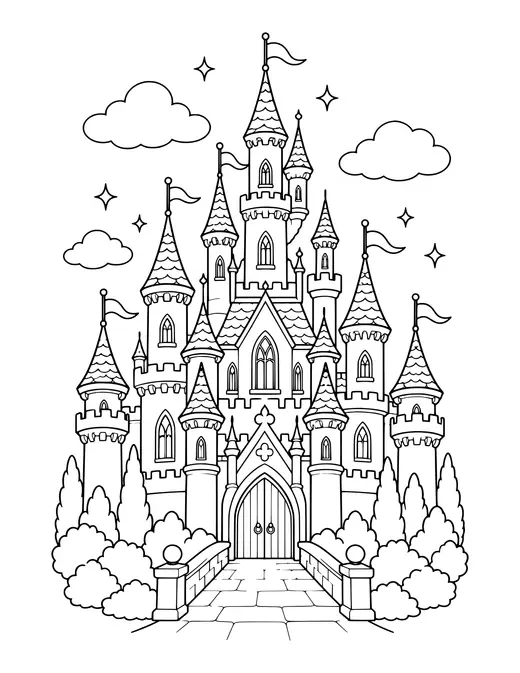 Sleeping Beauty Castle coloring page