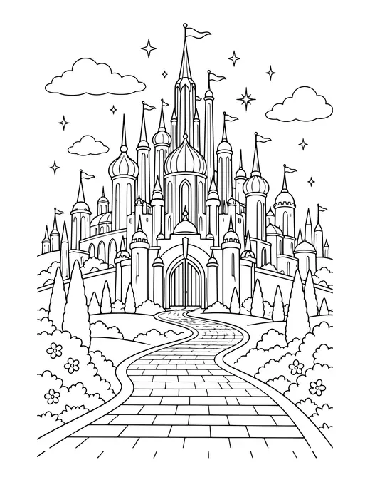 Oz Emerald City coloring page