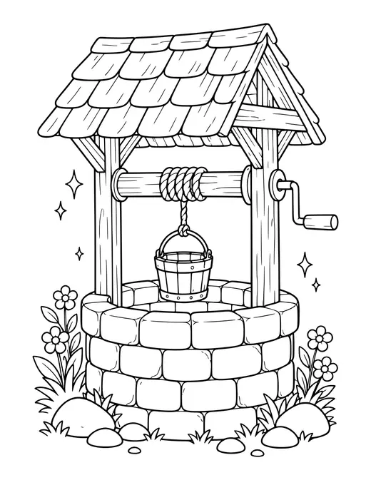 Wishing Well coloring page