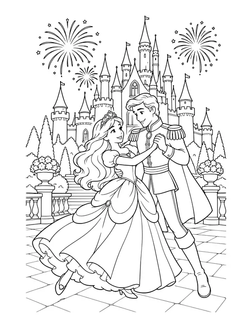 Happily Ever After coloring page