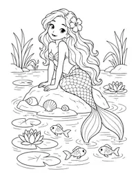 Mermaid Lagoon coloring page