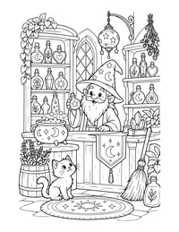 Magic Potion Shop coloring page