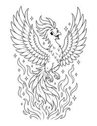 Phoenix Rising coloring page