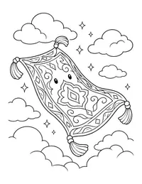 Flying Carpet coloring page