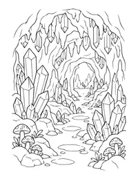 Crystal Cave coloring page