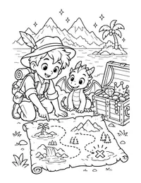 Treasure Map Adventure coloring page