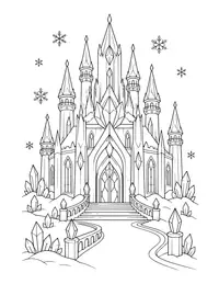 Ice Queen Palace coloring page