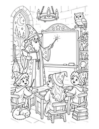 Magic School Classroom coloring page