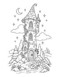 Wizard's Tower coloring page