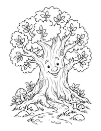 Talking Tree coloring page