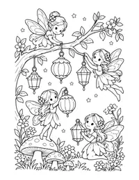Fairy Lanterns coloring page