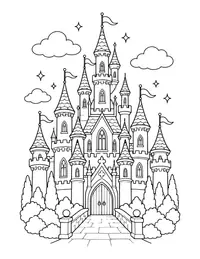 Sleeping Beauty Castle coloring page