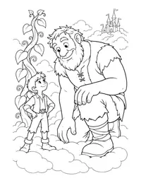 Jack and the Giant coloring page