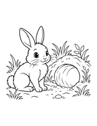 Alice's Rabbit Hole coloring page