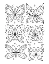 Fairy Wings Collection coloring page