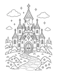 Starlight Castle coloring page