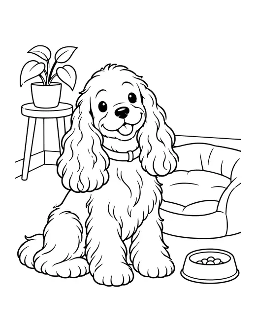 Cocker Spaniel coloring page