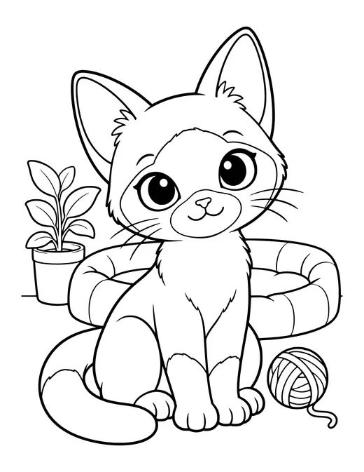 Siamese Cat coloring page