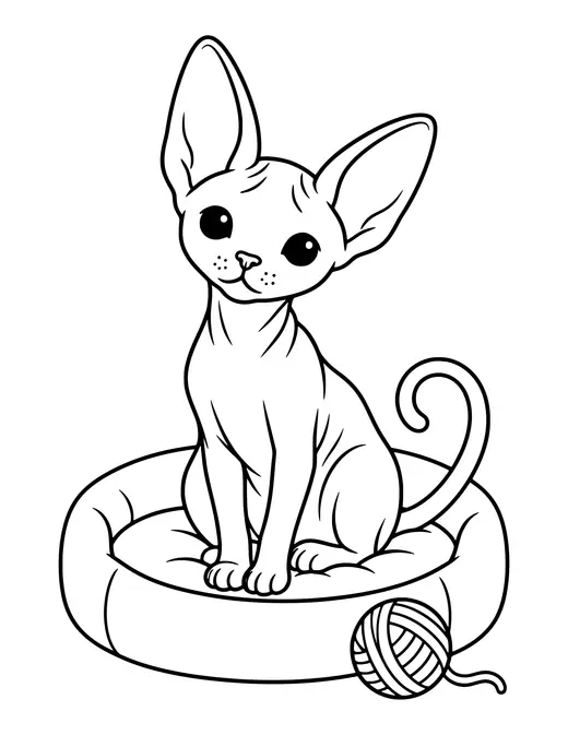 Sphynx Cat coloring page