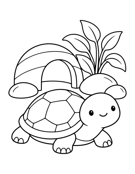 Pet Turtle coloring page