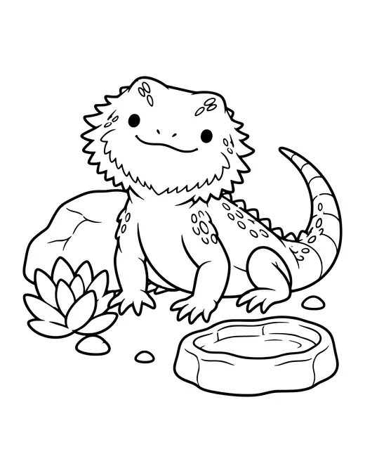 Bearded Dragon coloring page