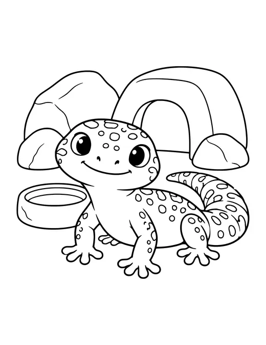 Leopard Gecko coloring page