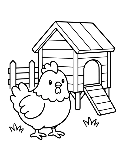 Chicken Coop coloring page