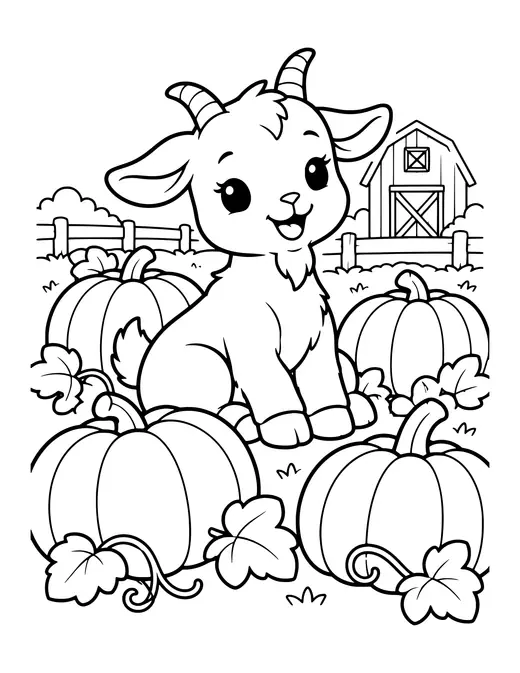 Pumpkin Field coloring page