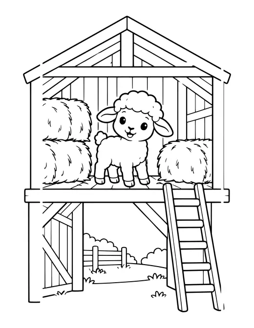 Hay Loft coloring page