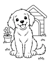 Golden Retriever Puppy coloring page