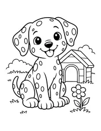 Dalmatian with Spots coloring page