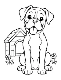 Boxer Dog coloring page