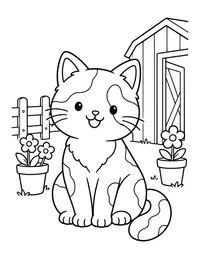 Calico Cat coloring page