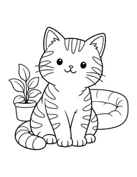 Tabby Cat coloring page