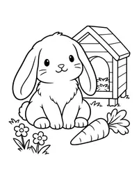 Lop-Eared Bunny coloring page